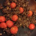 クックJO3YO1☆'s cooksnap of when they made 豚ひき肉とプチトマトのカレー炒め.