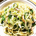 まゆく's cooksnap of when they made 柚子かほる〜白菜と水菜の和風パスタ〜.