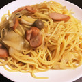 白牙駿華's cooksnap of when they made めんつゆでできるキノコとハムの和風パスタ.