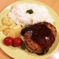 あん▷▶'s cooksnap of when they made ふわふわ野菜ハンバーグ(半熟卵のせ).