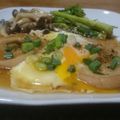 ダイナマイト漆黒's cooksnap of when they made 車麩で落とし卵と小松菜の煮物＊優しいお味.