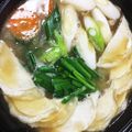 tonton1205's cooksnap of when they made にんにく農家が作る★味噌風せんべい汁.