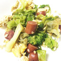 hiraria's cooksnap of when they made 卵とウインナーとレタスのチーズ焼き♡.