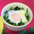 さとのいも子's cooksnap of when they made レンジで１分！ほうれん草と卵のココット.