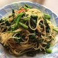 にゃん☆28's cooksnap of when they made 春菊とツナのペペロンチーノ.