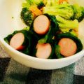 ゅキッチン's cooksnap of when they made ちぢみほうれん草のウインナー巻き.