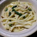 kucina's cooksnap of when they made うどんでアレンジ♥フェットゥチーネ風.