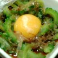 適宜料理's cooksnap of when they made ゴーヤのシンプル炒め☆とろ～り生玉子のせ.