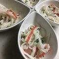 TableForUs's cooksnap of when they made 大根とかにかまのマヨネーズサラダ.
