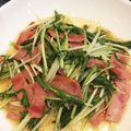 ピグリング's cooksnap of when they made 水菜とベーコンの炒めもの.
