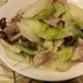 ♪ごんた's cooksnap of when they made ⭐塩揉み白菜⭐豚バラのウマ塩炒め♪.
