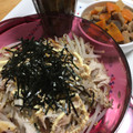 リラシャン's cooksnap of when they made もやしといわし（さんま）蒲焼缶で即席１品.