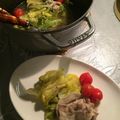クック9LWSZT☆'s cooksnap of when they made ストウブde蒸し豚×キャベツ　ソースは.