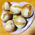 うさぎずも's cooksnap of when they made 全粒粉入り丸パン(酒粕酵母).