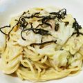 kuma629's cooksnap of when they made 簡単！白菜とツナと塩昆布のクリームパスタ.