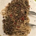 クックGFY8CA☆'s cooksnap of when they made ししとうとひき肉のピリ辛パスタ.