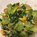 節約・ダイエット母's cooksnap of when they made 「お弁当」チンゲンサイ卵炒め(オイマヨ).