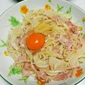 tsuyochan's cooksnap of when they made 簡単カルボナーラ （生クリーム無し）.