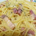 なな826's cooksnap of when they made ❉生クリームを使わない濃厚カルボナーラ❉.