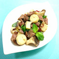 カルン's cooksnap of when they made 砂肝とエリンギのバジル炒め.