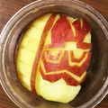 ヘルシーもん's cooksnap of when they made 仮面ライダーエグゼイドのりんご飾り切り.