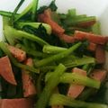 xupoko's cooksnap of when they made 小松菜とベーコンのソテー.