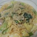 クックI9P2P1☆'s cooksnap of when they made たっぷり野菜とウインナーのクリームパスタ.
