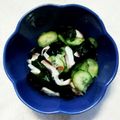 Mママちゃん's cooksnap of when they made きゅうりとわかめとカニカマのレモン酢の物.