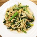 ogu0430's cooksnap of when they made 小松菜と鶏挽き肉の炒め物♪.
