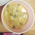 lunayumi☆'s cooksnap of when they made ✿かいわれと油揚げのお味噌汁✿.