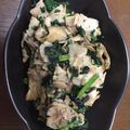 クックC5U4TL☆'s cooksnap of when they made 豚こま入りほうれん草の炒め物.