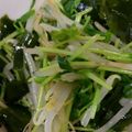 クック1JM6J5☆'s cooksnap of when they made 豆苗もやしワカメで簡単ナムル.