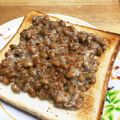 だのん☆彡's cooksnap of when they made 朝の定番☆納豆トースト.