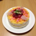 クックP3Q86B☆'s cooksnap of when they made 子どもも大人も感動♡簡単ちらし寿司ケーキ.