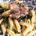 mugiphone's cooksnap of when they made ペンネとホウレン草のマヨ・白だし炒め♪.