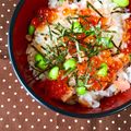 ふたごゆき's cooksnap of when they made ✴︎枝豆入り焼き鮭の親子寿司♡大葉散らし.