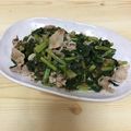 milkey61's cooksnap of when they made お弁当に！大根菜と豚肉の生姜味噌炒め.