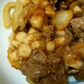 mmiom's cooksnap of when they made お餅を簡単アレンジ！すき焼き風野菜炒め.