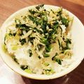 ズボコ's cooksnap of when they made カブの葉としらすの炒め物.
