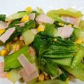 ジュエリーママ's cooksnap of when they made 青梗菜とベーコン・コーンの塩炒め.