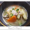 ちょこ☆ちょこ's cooksnap of when they made ＊残った豚汁→いつでもお雑煮＊.