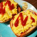 ma04tsu's cooksnap of when they made 簡単アレンジ！オムライス風トースト！.