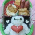 クックEAHJ6Q☆'s cooksnap of when they made ディズニー キャラ ベイマックス弁当.