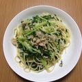 yukimode's cooksnap of when they made 簡単！水菜とツナのパスタ☆.