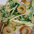イカ輪's cooksnap of when they made ちくわとみず菜の卵とじ.