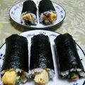 nyangomama's cooksnap of when they made 節分にも！簡単！お手軽ミニ巻き寿司.