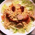 はるちかママ's cooksnap of when they made お魚ソーセージとトマトの簡単丼.