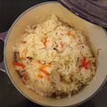 ☆☆☆きぃ's cooksnap of when they made ルクルーゼで！残り煮物で炊き込みごはん！.