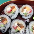 お弁当づくり玉林土's cooksnap of when they made 我家のクリーミーな太巻き（恵方巻きにも）.