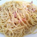 がんばれオヤジ47's cooksnap of when they made 卵をあえる簡単カルボナーラ♡.